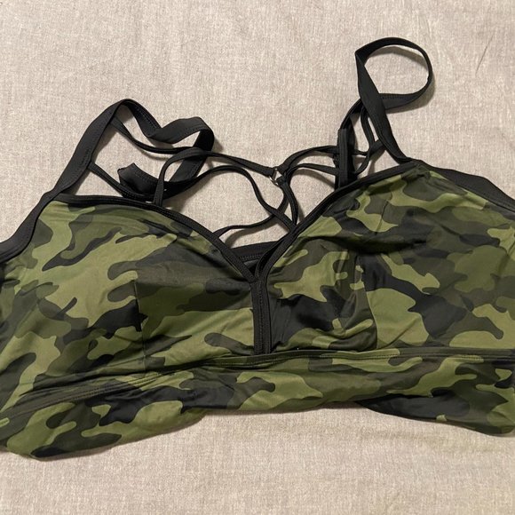 Torrid NWT Camo Lattice bikini Top 3 & High waisted bottoms 4 - set - Picture 8 of 12